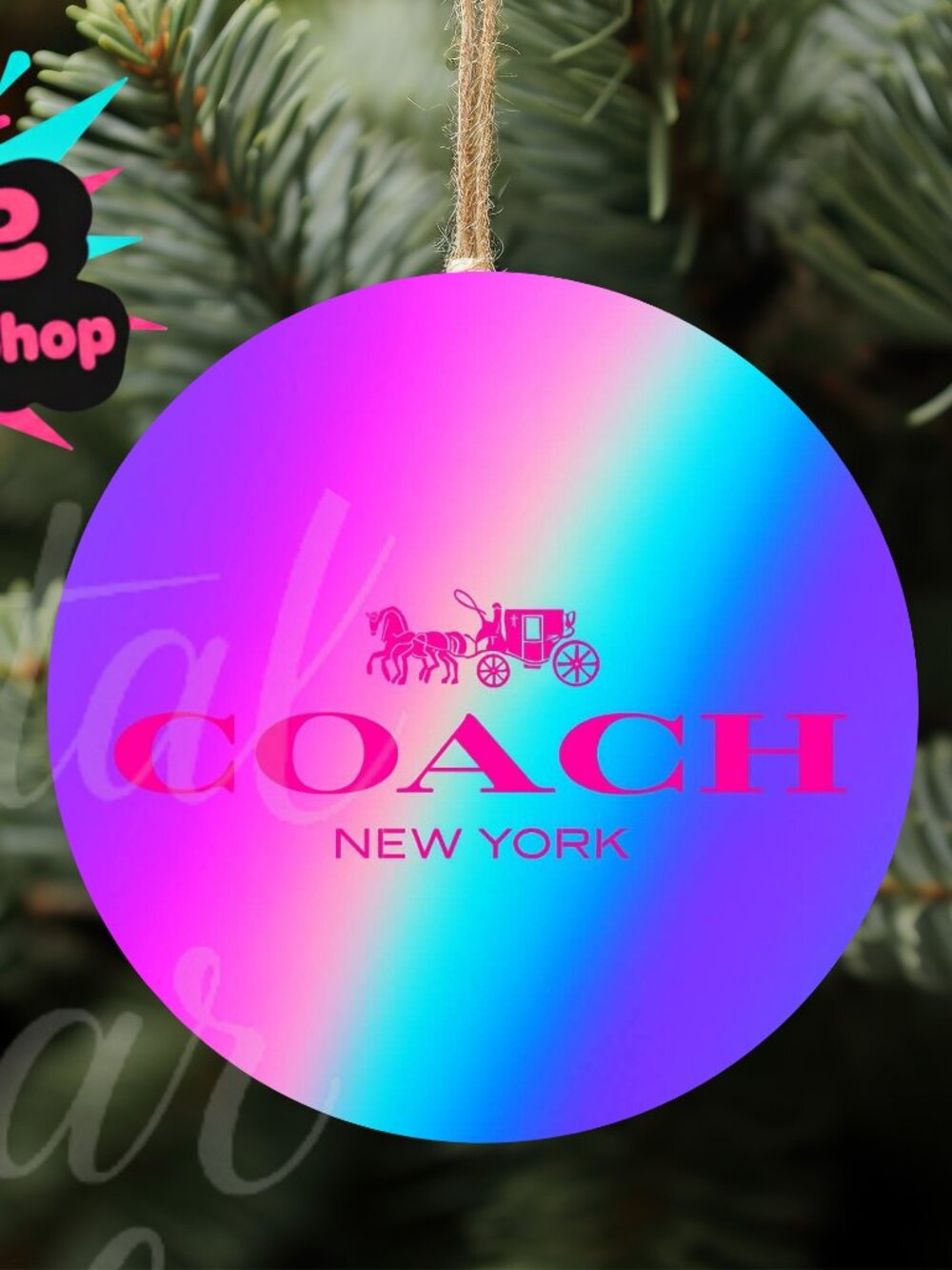 Coach 3" Wood Ornament
